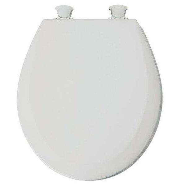 Bemis Bemis Manufacturer 212887 Round Wood Toilet Seat; White 212887